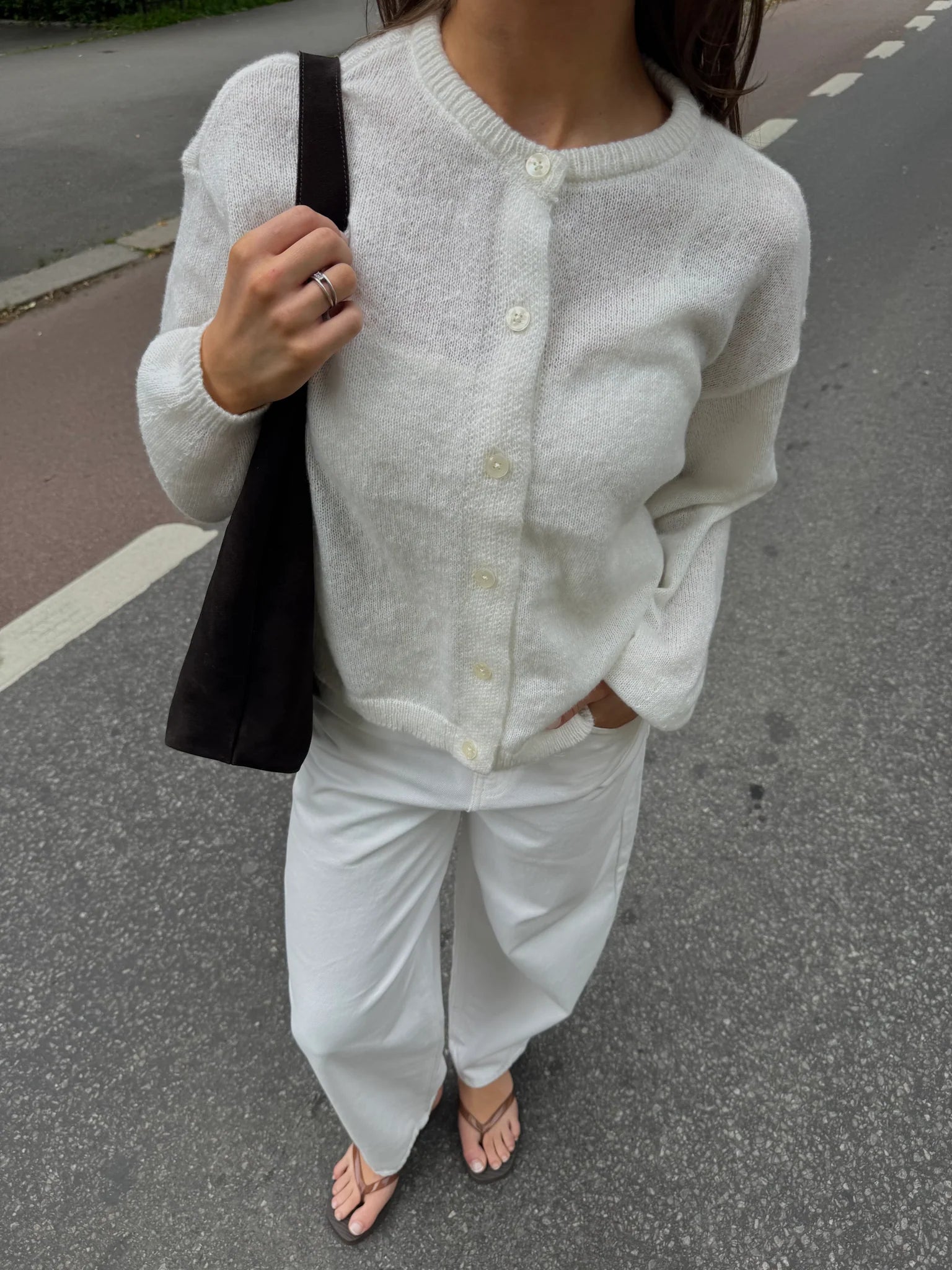 PCIDA Knit Cardigan - Cloud Dancer